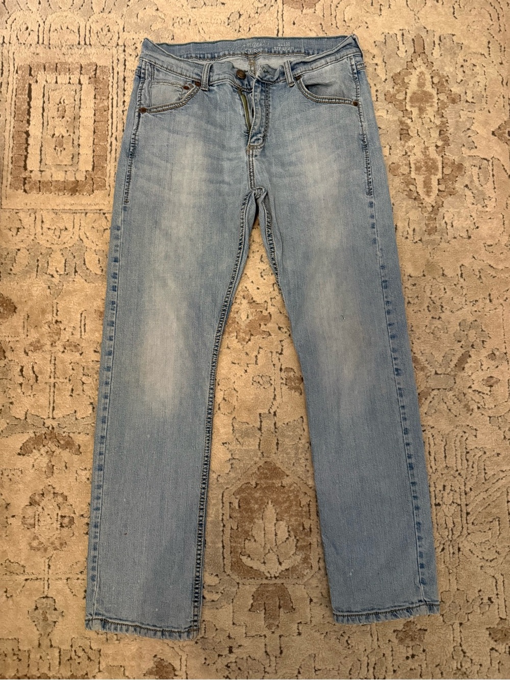 Men's Wranglers Light Blue Straight-Leg Jeans